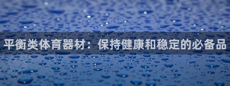 耀世平台会员中心怎么进：平衡类体育器材：保持健康和稳