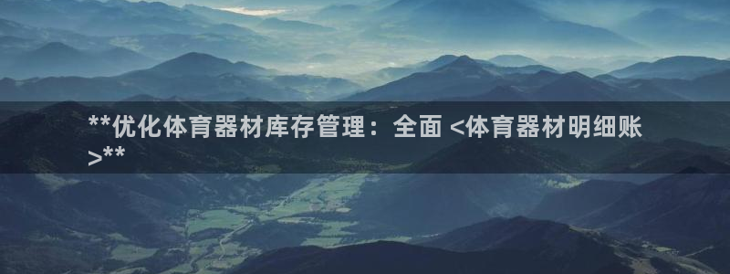 耀世集团董事长抖音名字：**优化体育器材库存管理：全